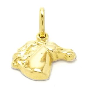 9ct Gold Hollow Horsehead Charm