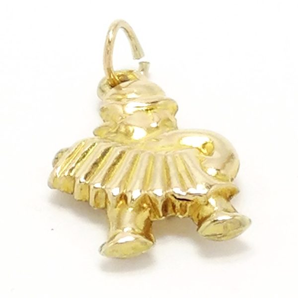 9ct Gold Hollow Accordion Player Charm