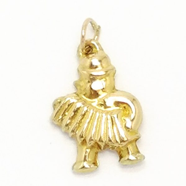 9ct Gold Hollow Accordion Player Charm