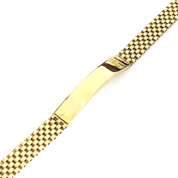 9ct Gold Brick Link ID Bracelet (1978)