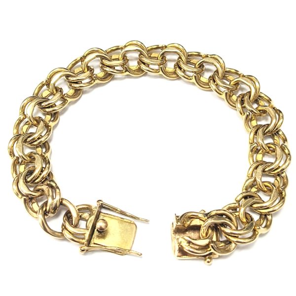 9ct Gold Double Curb Bracelet 43.4g