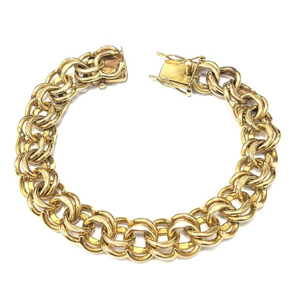 9ct Gold Double Curb Bracelet 43.4g