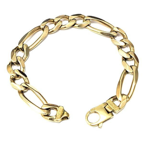 9ct Gold Figaro Bracelet 35.1g