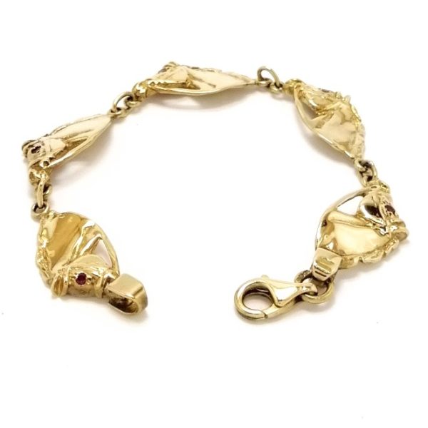 9ct Gold Horse Head Child's Bracelet