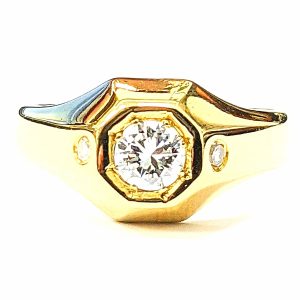 9ct Gold Diamond Solitaire Ring .53ct (Birm 1981)