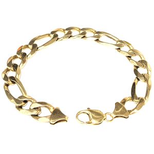 9ct Gold Figaro Bracelet (34.4g)