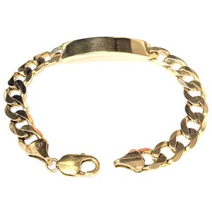 9ct Gold Curb & ID Bracelet (33.2g)