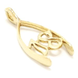 9ct Gold 18 Wishbone Pendant
