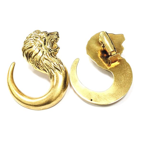18ct Gold Lion Earrings
