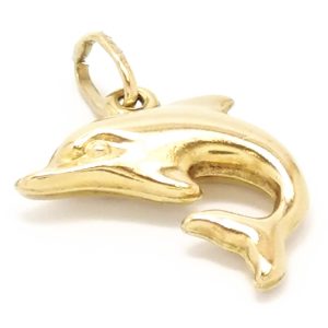 9ct Gold Hollow Dolphin Charm