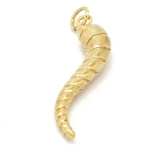 Vintage 9ct Gold Hollow Twist Style Horn of Life Pendant