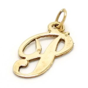 9ct gold Initial P Charm