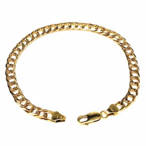 9ct Gold Double Curb Bracelet