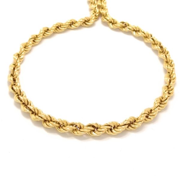 9ct Gold 15" Hollow Rope Link Chain