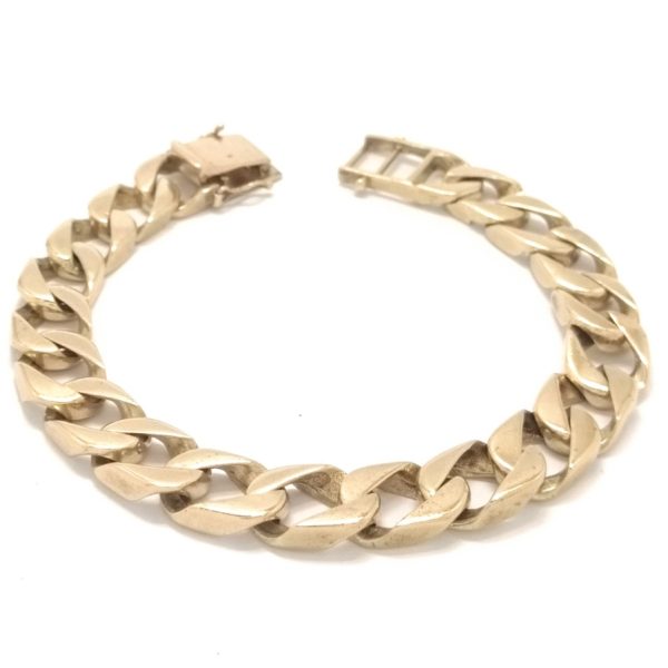 9ct Gold Curb Link Bracelet 48g