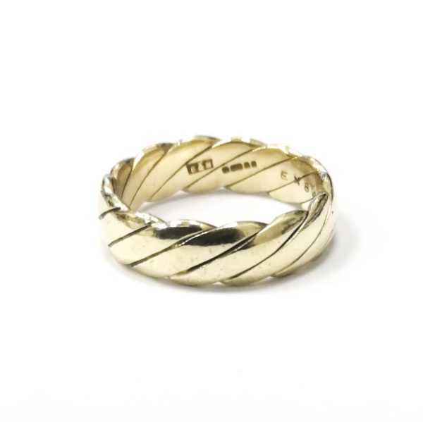 9ct Gold Twist Wed Band