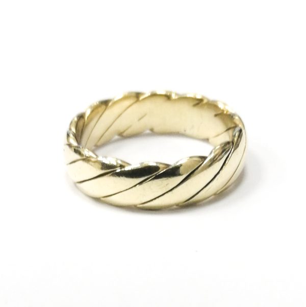 9ct Gold Twist Wed Band