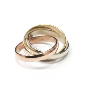 9ct Three Colour Russian Wedding Ring