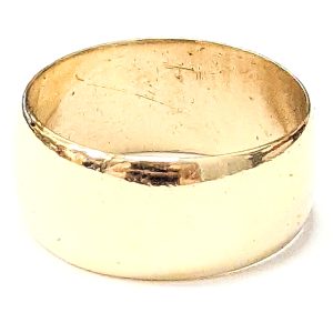 9ct Gold Plain Wide Wedding Band (1972)