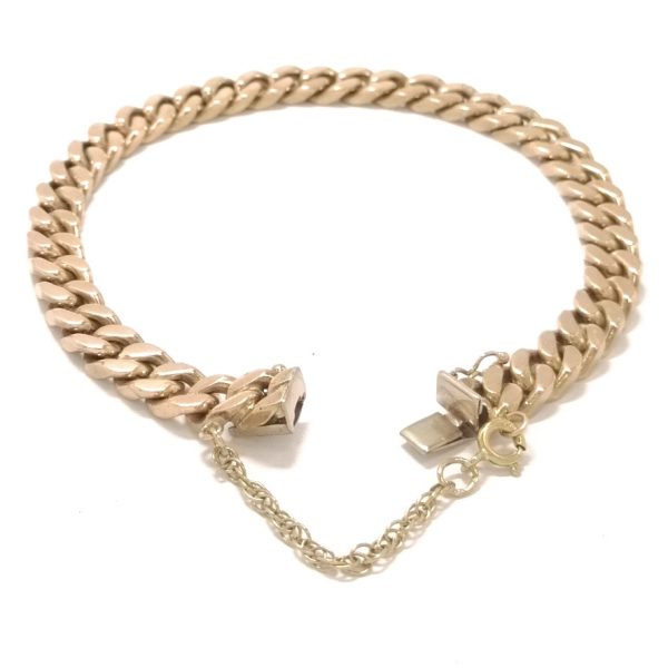 Vintage 9ct Gold Curb Link Bracelet