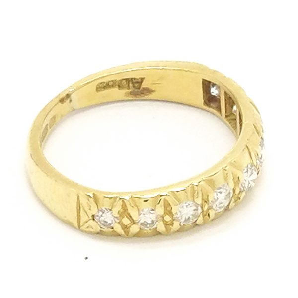 Vintage 18ct Gold Half Eternity Ring .40ct