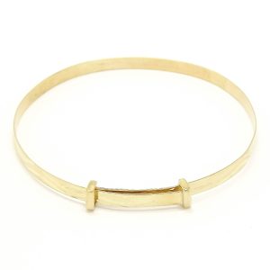 9ct Gold Child's Patterned Expandable Bangle