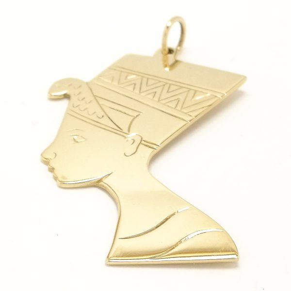 9ct Gold Nefertiti Head Pendant