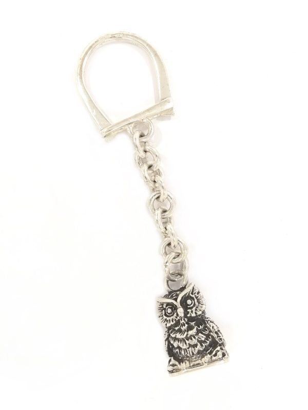 Silver Owl Key Ring