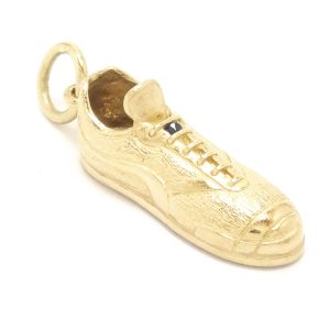 Vintage 9ct Gold Stone Set Football Boot Pendant