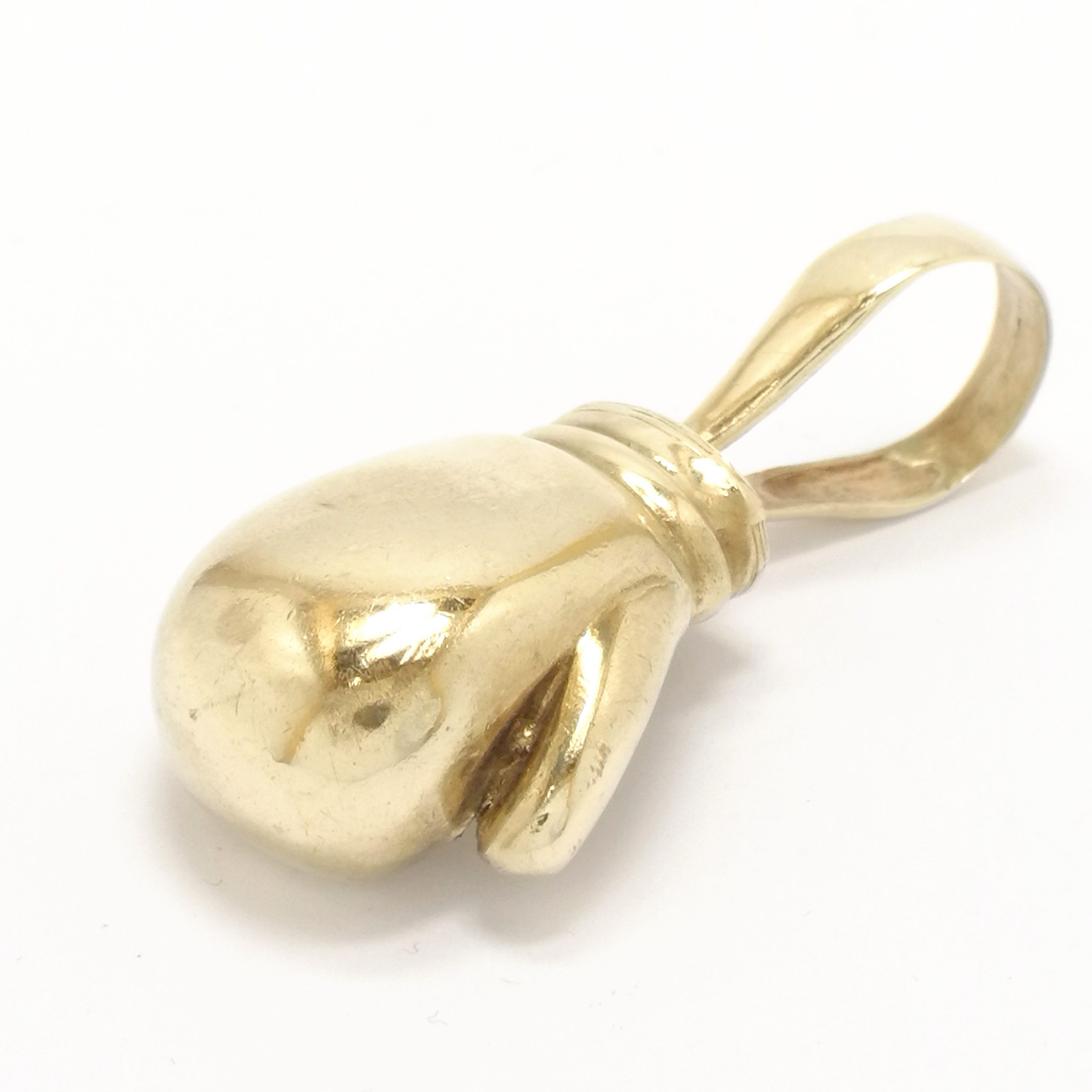 Solid gold clearance boxing glove pendant