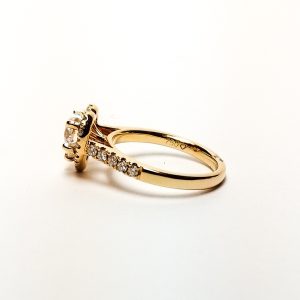 18ct Rose Gold Heart Diamond Ring