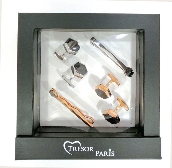 Tresor Paris Cufflink & Tie Slide Set