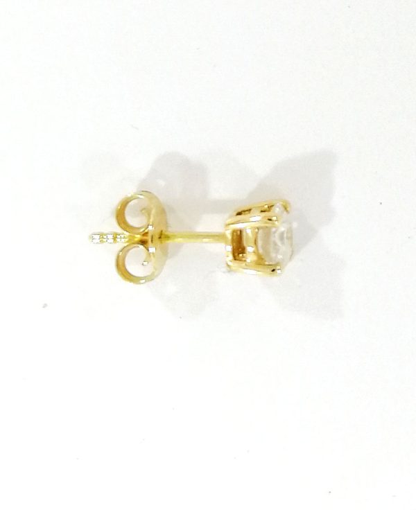 18ct Gold Single Diamond Stud Earring .50ct