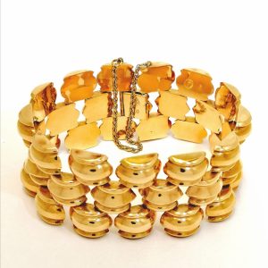 18ct Gold Fancy Bracelet 60.4g