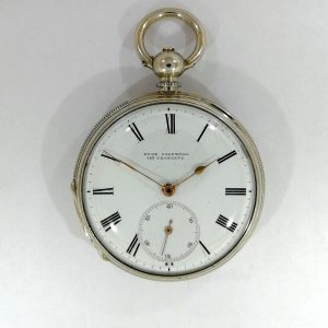 Antique Hugh Caldwell Silver Pocket Watch