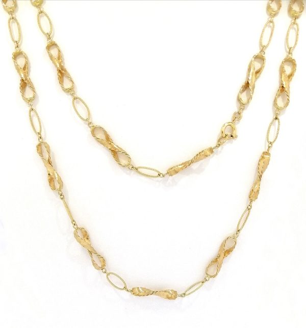 Vintage 9ct Gold 1970's 52" Guard Chain