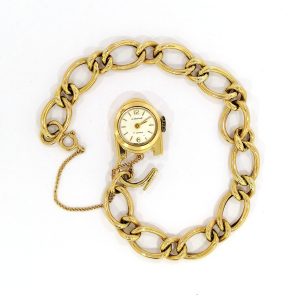 9ct Hollow Bracelet with Watch Padlock 1963/70