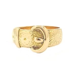 Victorian 18ct Gold Buckle Ring 1897
