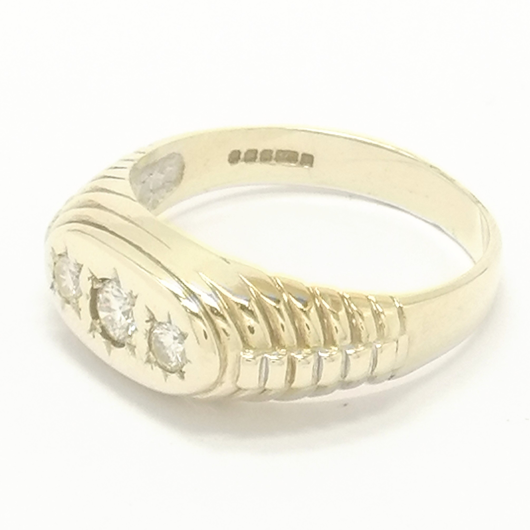 9ct Gold Diamond 3 Stone Ring - Vintage Jewellery & Watches Online