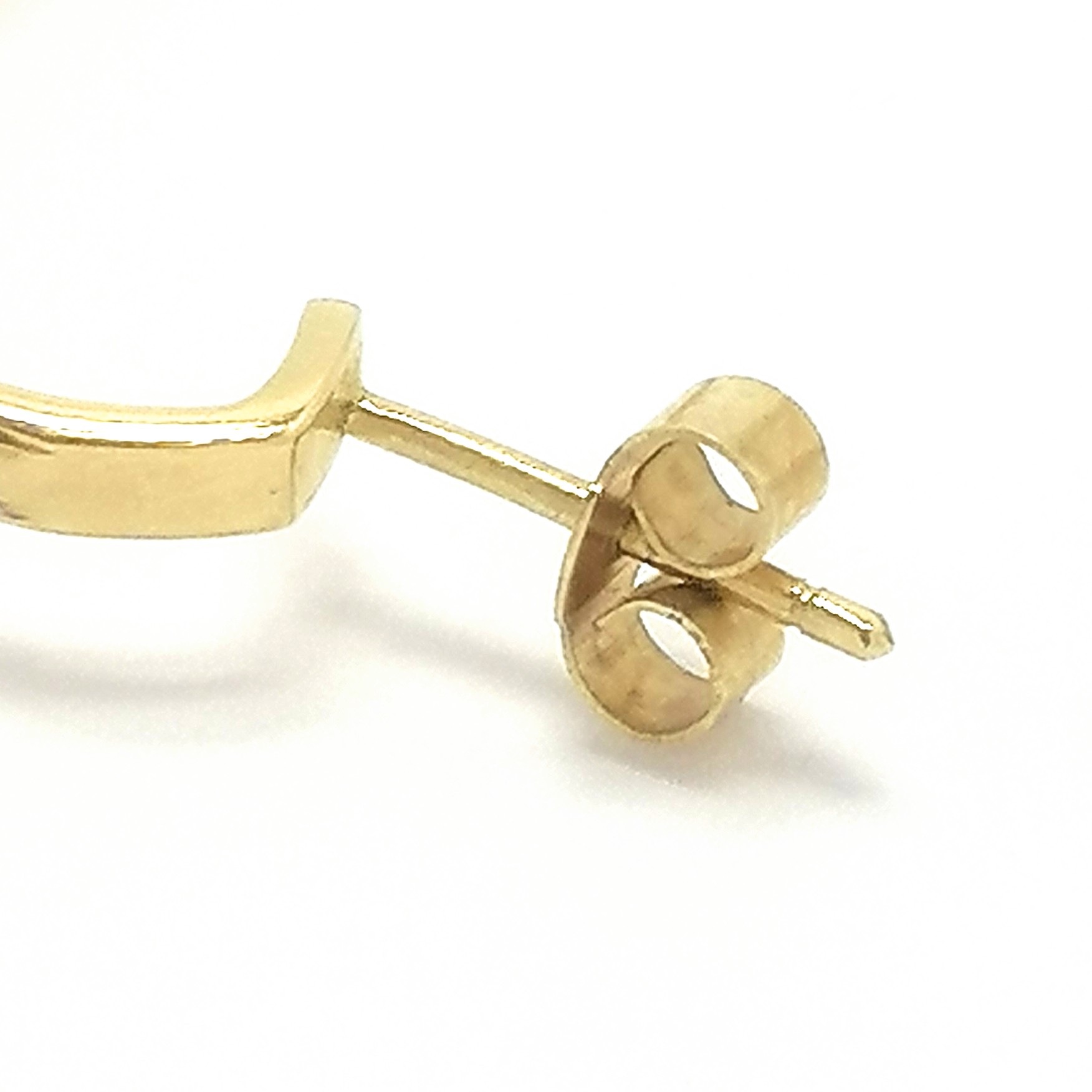 14ct Gold Diamond Heart Hoop Earrings - Vintage Jewellery & Watches Online