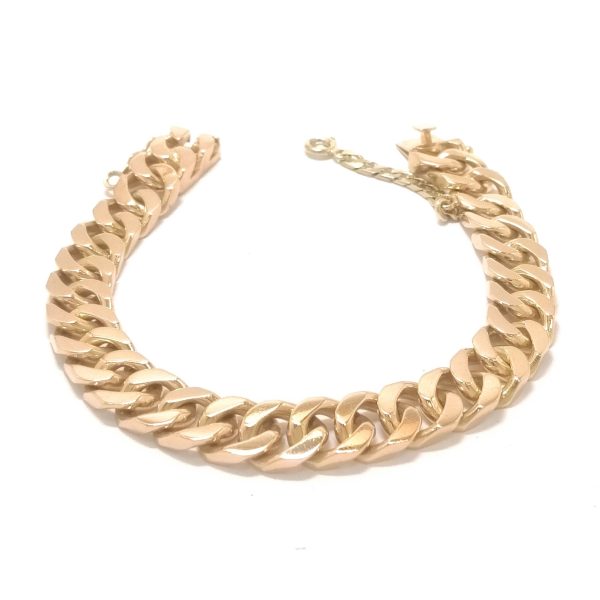 Large Gold Curb Chain Bracelet - Tilly Sveaas Jewellery